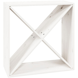 vidaXL 4 Shelf White Freestanding Wine Cabinet - Size: 62 x 62 x 25cm - Wilko - thumbnail 3