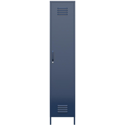 Dorel Bradford Single Door Navy Metal Locker Storage Cabinet - Size: 182 x 37 x 39cm - Wilko - thumbnail 4