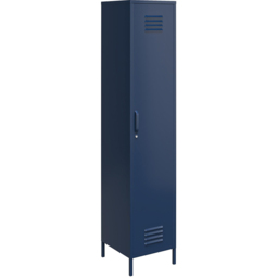 Dorel Bradford Single Door Navy Metal Locker Storage Cabinet - Size: 182 x 37 x 39cm - Wilko - thumbnail 3