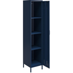 Dorel Bradford Single Door Navy Metal Locker Storage Cabinet - Size: 182 x 37 x 39cm - Wilko - thumbnail 5