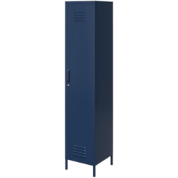 Dorel Bradford Single Door Navy Metal Locker Storage Cabinet - Size: 182 x 37 x 39cm - Wilko - thumbnail 6