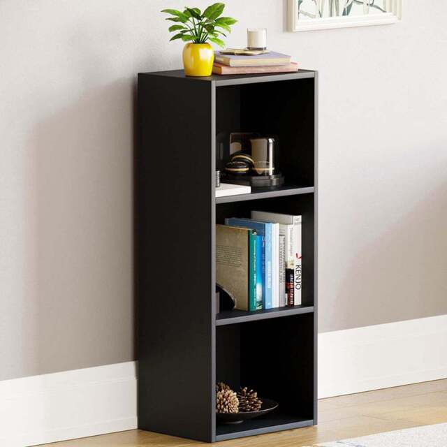 VIDA DESIGNS Oxford 3 Cube Black Bookcase - Size: 3 Shelf - Wilko - image 1