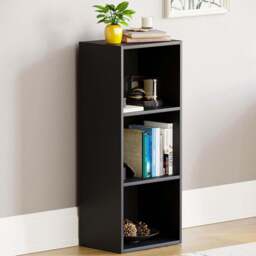 VIDA DESIGNS Oxford 3 Cube Black Bookcase - Size: 3 Shelf - Wilko