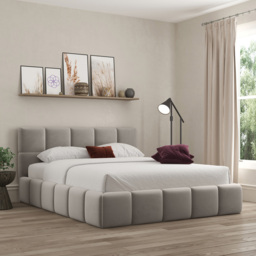 DS Living Ovella Double Pebble Cubed Ottoman Bed - Grey - Wilko - thumbnail 4