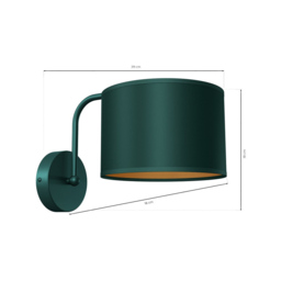 Milagro Verde Green Wall Lamp 230V - Size: 29 x 18 x 18cm - Wilko - thumbnail 6