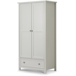 Julian Bowen Maine 2 Door Single Drawer Dove Grey Combination Wardrobe - Size: 2 Door, Single Drawer - Wilko - thumbnail 3