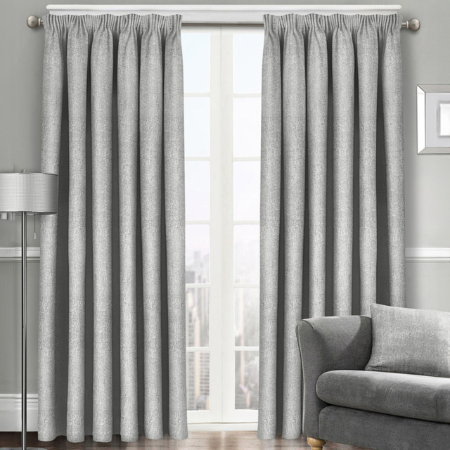Velosso Westwood Silver Tape Top Curtains 223 x 223cm - Size: W 223 x D 223cm - Wilko - image 1