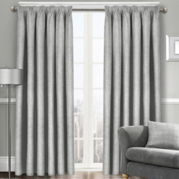 Velosso Westwood Silver Tape Top Curtains 223 x 223cm - Size: W 223 x D 223cm - Wilko - thumbnail 1