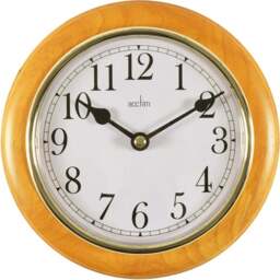 Acctim Maine Cherry Wood Round Wall Clock 20cm - Size: 4 x 20 x 20cm - Brown - Wilko - thumbnail 1