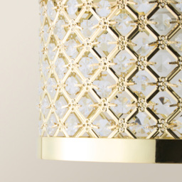 ValueLights Hadley Gold Jewel Drum Lamp Shade - Size: 16.5 x 24 x 24cm - White - Wilko - thumbnail 5