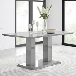Furniturebox Molini Cesano 6 Seater Dining Set Grey Gloss Blue and Black - Wilko - thumbnail 3