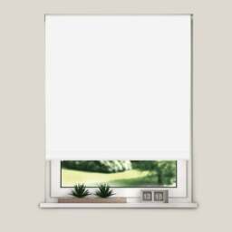 New Edge Blinds Blackout Roller Blinds White 80cm - Size: W 80 x D 165cm - Wilko