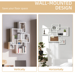 Portland White Wall Mounted Floating Shelf - Size: 51 x 15 x 43cm - Wilko - thumbnail 5