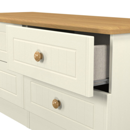 Crowndale Warwick 4 Drawer Cream Ash and Oak Bed Box - Wilko - thumbnail 7