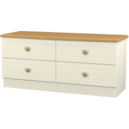 Crowndale Warwick 4 Drawer Cream Ash and Oak Bed Box - Wilko - thumbnail 5