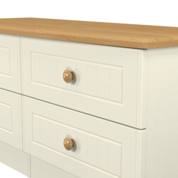 Crowndale Warwick 4 Drawer Cream Ash and Oak Bed Box - Wilko - thumbnail 6