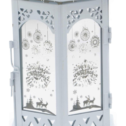 Shatchi White LED Lantern Christmas Decoration - Size: 22 x 6 x 5cm - Wilko - thumbnail 4