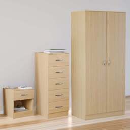 VIDA DESIGNS Riano Pine 3 Piece Bedroom Furniture Set - Wilko - thumbnail 1