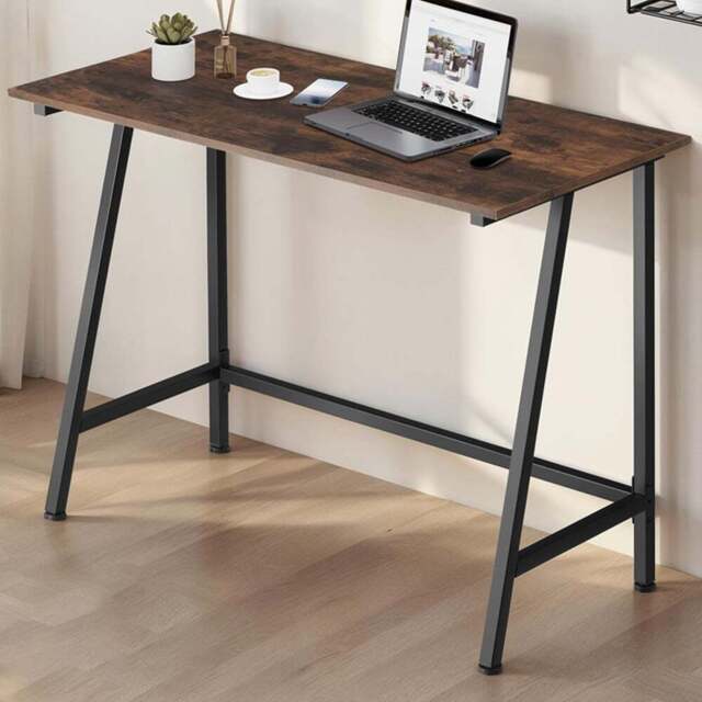 tectake Newton Industrial Dark Wood Desk - Brown - Wilko - image 1