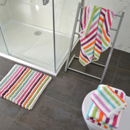 Allure Bath Fashions California Multicolour Striped Hand Towel 2 Pack - Size: 50 x 85 x 0.5cm - Wilko - thumbnail 3