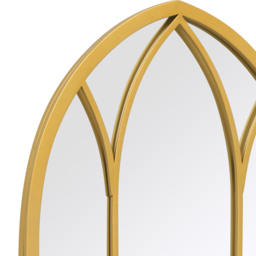 MirrorOutlet The Arcus Gold Framed Arched Garden Wall Mirror 83 x 48cm - Size: 83 x 48 x 3cm - Wilko - thumbnail 6