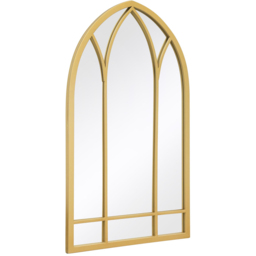MirrorOutlet The Arcus Gold Framed Arched Garden Wall Mirror 83 x 48cm - Size: 83 x 48 x 3cm - Wilko - thumbnail 4