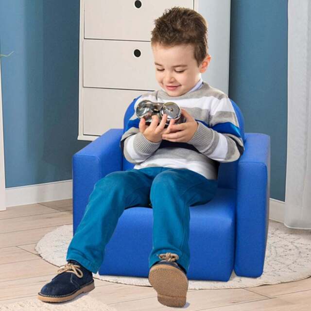 Tommy Toys 2 in 1 Blue Kids Mini Table and Armchair Set - Wilko - image 1