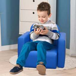 Tommy Toys 2 in 1 Blue Kids Mini Table and Armchair Set - Wilko - thumbnail 1