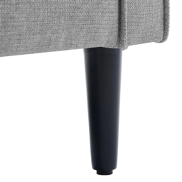 Living and Home Grey Linen Mid-Century Armchair with Armrest Pillows - Size: 81 x 83 x 73cm - Wilko - thumbnail 4