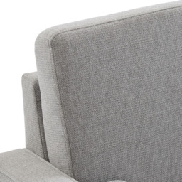Living and Home Grey Linen Mid-Century Armchair with Armrest Pillows - Size: 81 x 83 x 73cm - Wilko - thumbnail 6
