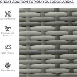Outsunny 2 Seater Grey Rattan Bench - Wilko - thumbnail 6