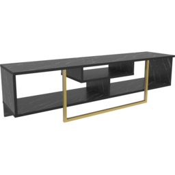 Decorotika Asal 3 Shelf Bendire and Gold Modern TV Unit - Size: 40 x 149.4 x 35.2cm - Multi - Wilko - thumbnail 3