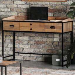 Baumhaus Ooki 4 Drawer Dressing Table - Brown - Wilko - thumbnail 1
