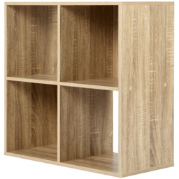 Jane 4 Shelf Oak Cube Storage Unit - Brown - Home Garden Direct - Wilko - thumbnail 3