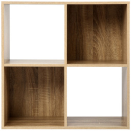 Jane 4 Shelf Oak Cube Storage Unit - Brown - Home Garden Direct - Wilko - thumbnail 5