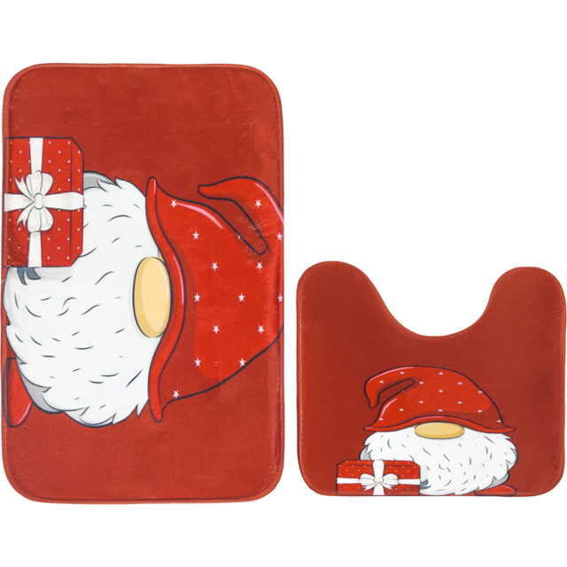 Noel Square Red Gonks Gift Parcel Xmas Bath Set 2 Piece - Size: 50 x 80 x 1cm - Wilko - image 1