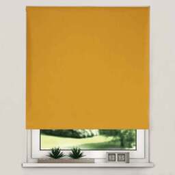 New EdgeBlinds Thermal Blackout Roller Blinds Ochre 170cm - Size: W 170cm x D 165cm - Yellow - New Edge Blinds - Wilko