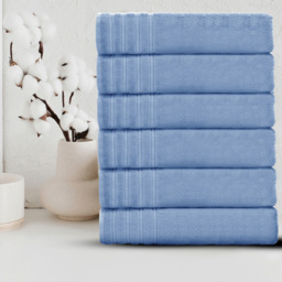 Velosso Hampi Cotton Blue Hand Towel Set of 2 - Wilko - thumbnail 3
