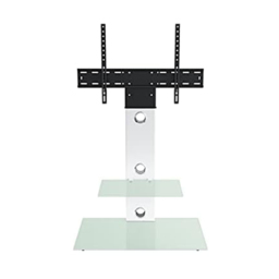 AVF Lesina Satin White and Aqua White Glass Pedestal TV Unit - Size: 44.7 x 70 x 117.7cm - Wilko - thumbnail 3
