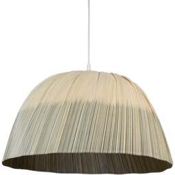 Lighting Collection Tusk Natural Bamboo Ombre Ceiling Lamp Shade 58cm - Size: 61 x 41 x 61cm - Natural and Blue Ombre - Wilko - thumbnail 1