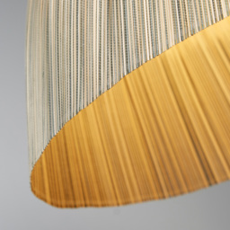Lighting Collection Tusk Natural Bamboo Ombre Ceiling Lamp Shade 58cm - Size: 61 x 41 x 61cm - Natural and Blue Ombre - Wilko - thumbnail 5