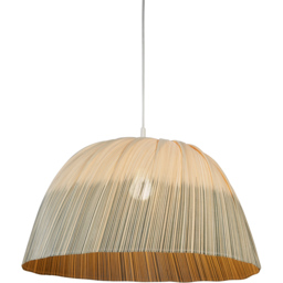 Lighting Collection Tusk Natural Bamboo Ombre Ceiling Lamp Shade 58cm - Size: 61 x 41 x 61cm - Natural and Blue Ombre - Wilko - thumbnail 4