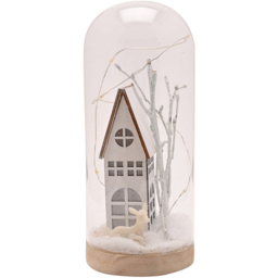 The Seasonal Gift Co. LED House and Snow Glass Christmas Decoration 22cm - Size: 21 x 9.5 x 9.5cm - Clear - Wilko - thumbnail 4