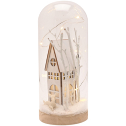 The Seasonal Gift Co. LED House and Snow Glass Christmas Decoration 22cm - Size: 21 x 9.5 x 9.5cm - Clear - Wilko - thumbnail 5