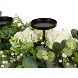 Floral Triple Centrepiece Candle Holder Green - Wilko - thumbnail 5