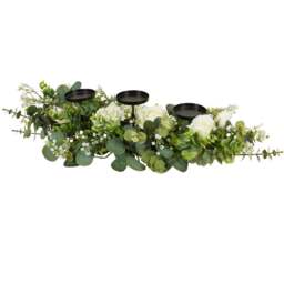 Floral Triple Centrepiece Candle Holder Green - Wilko - thumbnail 1