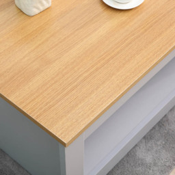 FurnitureHMD Single Shelf Grey and Oak Effect Wooden Coffee Table - Size: 42 x 85 x 47cm - Wilko - thumbnail 6