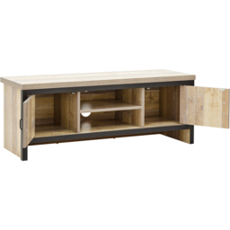 GFW Boston 2 Door 2 Shelf Oak TV Unit - Size: 43 x 113 x 39cm - Brown - Wilko - thumbnail 5