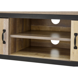 GFW Boston 2 Door 2 Shelf Oak TV Unit - Size: 43 x 113 x 39cm - Brown - Wilko - thumbnail 7