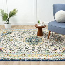 Desire Rugs San Marino Multicolour Medallion Floral Rug 200 x 290cm - Size: 290 x 200 x 0.8cm - Wilko - thumbnail 6